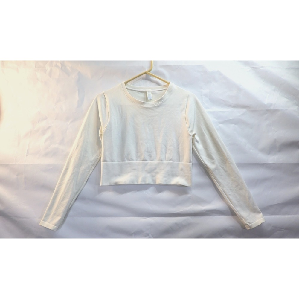 Aerie Offline Cream Cropped Sweatshirt Womens Medium Long Sleeve Athleisure